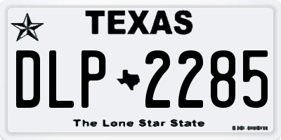 TX license plate DLP2285