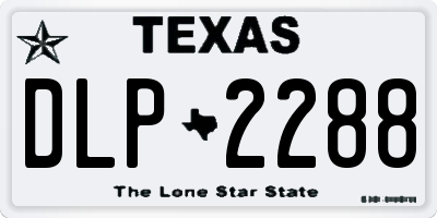 TX license plate DLP2288