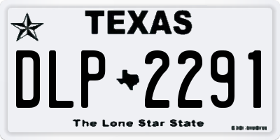 TX license plate DLP2291