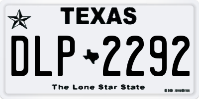 TX license plate DLP2292