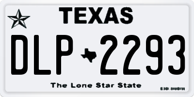 TX license plate DLP2293
