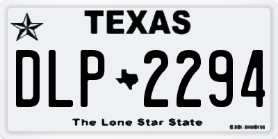TX license plate DLP2294