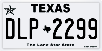 TX license plate DLP2299