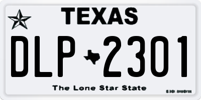 TX license plate DLP2301