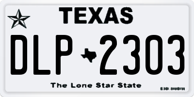 TX license plate DLP2303