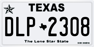 TX license plate DLP2308