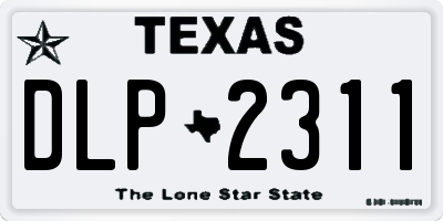 TX license plate DLP2311
