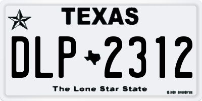 TX license plate DLP2312