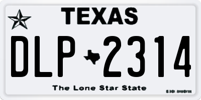 TX license plate DLP2314