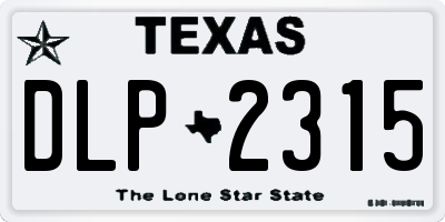 TX license plate DLP2315