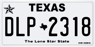 TX license plate DLP2318
