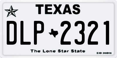 TX license plate DLP2321