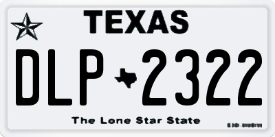 TX license plate DLP2322