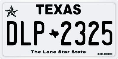 TX license plate DLP2325