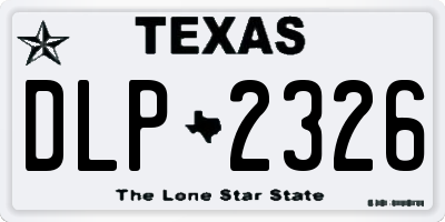 TX license plate DLP2326