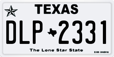 TX license plate DLP2331