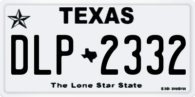 TX license plate DLP2332