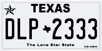 TX license plate DLP2333