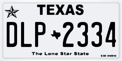 TX license plate DLP2334