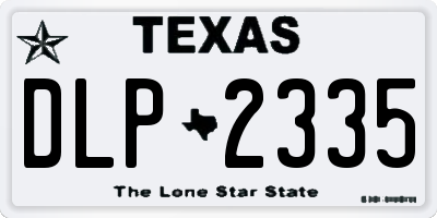 TX license plate DLP2335