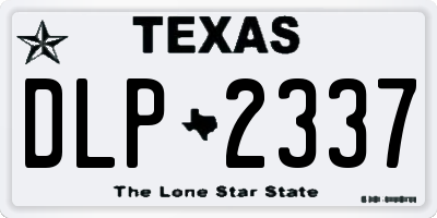 TX license plate DLP2337