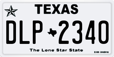 TX license plate DLP2340