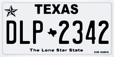 TX license plate DLP2342