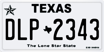 TX license plate DLP2343