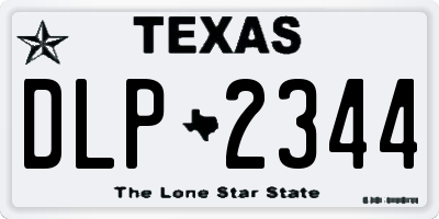 TX license plate DLP2344