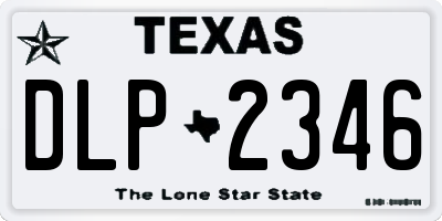 TX license plate DLP2346