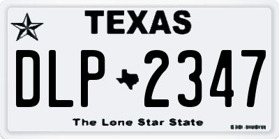 TX license plate DLP2347