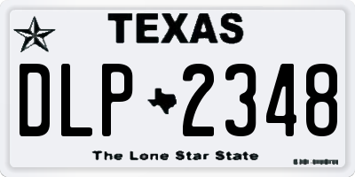 TX license plate DLP2348