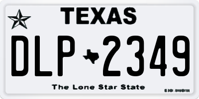 TX license plate DLP2349