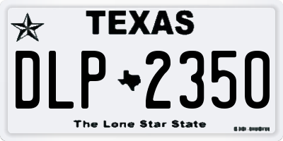 TX license plate DLP2350