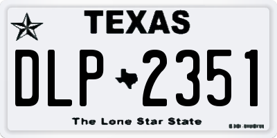 TX license plate DLP2351