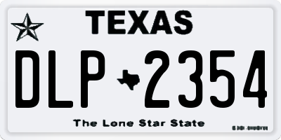 TX license plate DLP2354