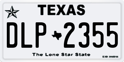 TX license plate DLP2355