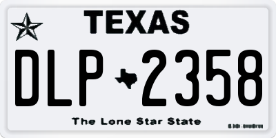 TX license plate DLP2358