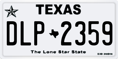 TX license plate DLP2359