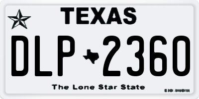 TX license plate DLP2360