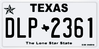 TX license plate DLP2361
