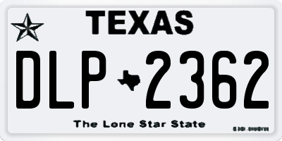TX license plate DLP2362