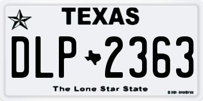 TX license plate DLP2363