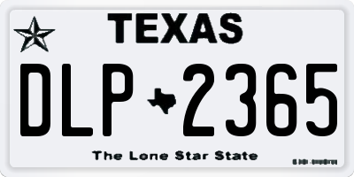 TX license plate DLP2365