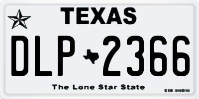 TX license plate DLP2366