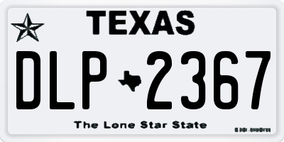 TX license plate DLP2367