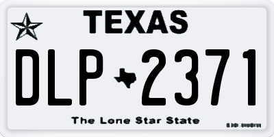 TX license plate DLP2371