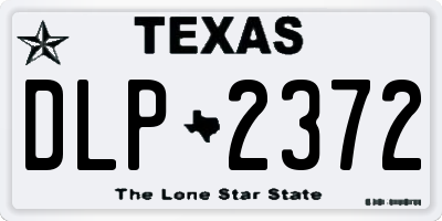 TX license plate DLP2372