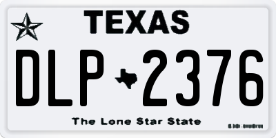 TX license plate DLP2376