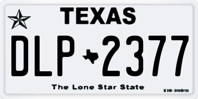 TX license plate DLP2377